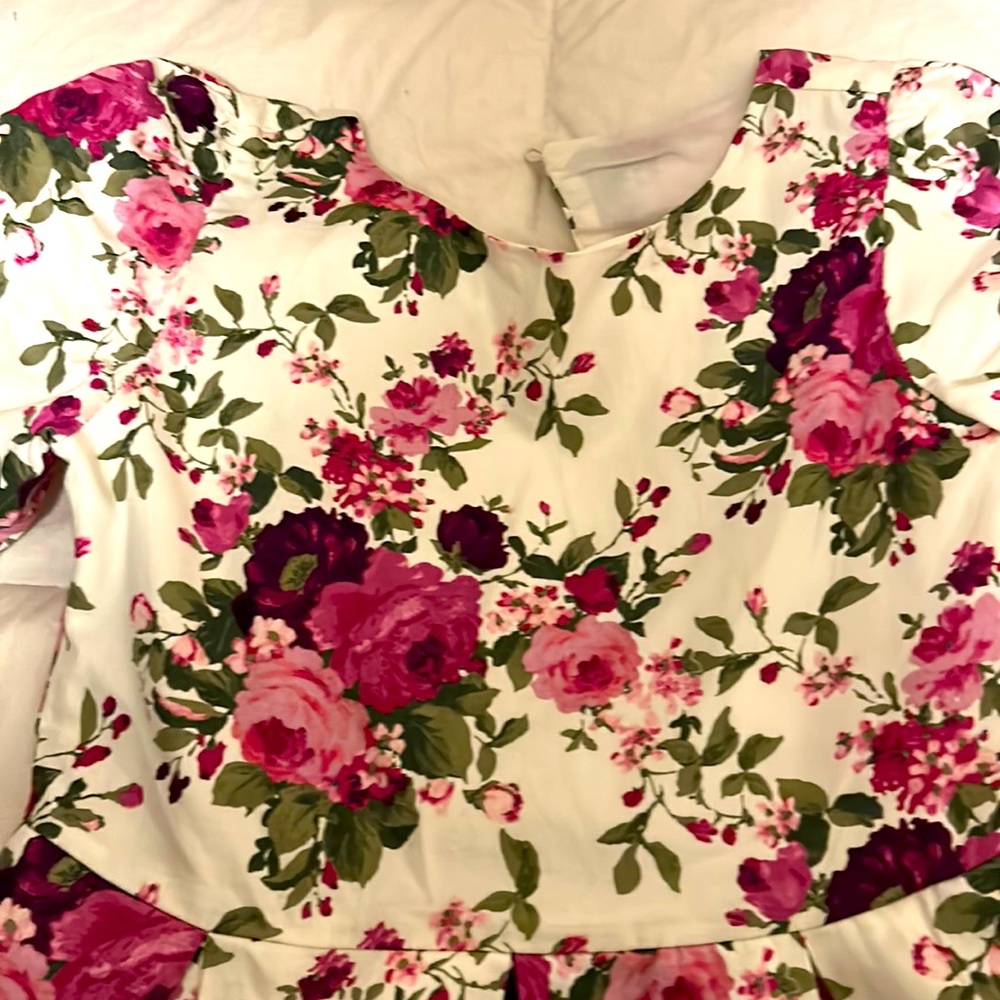 Janie & Jack fully lined poplin print dress